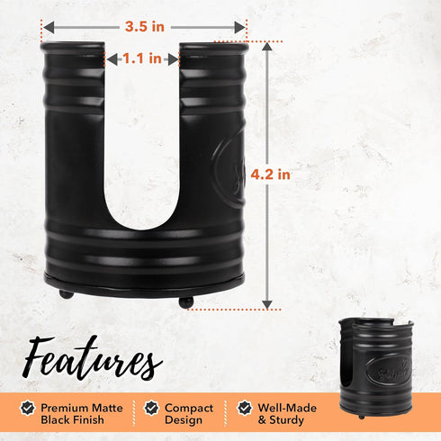 Autumn Alley Black Galvanized Sponge Holder - Rustic Kitchen Accessories with SCRUB Label for Country Kitchen