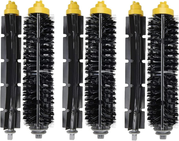 Replacement Parts for IRobot Roomba 600 & 700 Series, 3 Sets of Bristle & Flexible Beater Brushes for Vacuum Cleaner