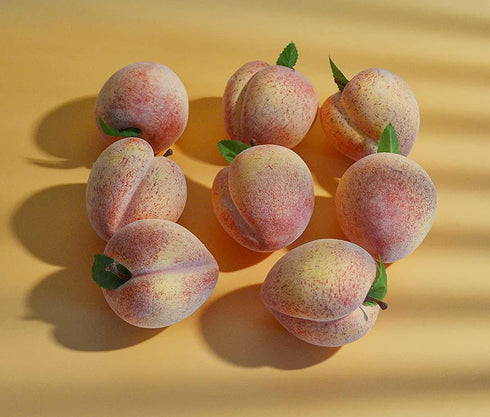 JEDFORE 10pcs Set Fake Fruit Home House Kitchen Party Decoration Simulation Artificial Lifelike Peach