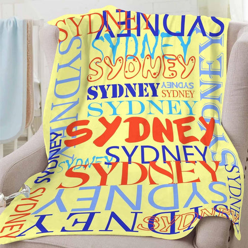 50x40inch D-Story Custom Blanket, Personalized Throw Blankets, Gift for Best Friend Word Art Names, Flannel Blanket