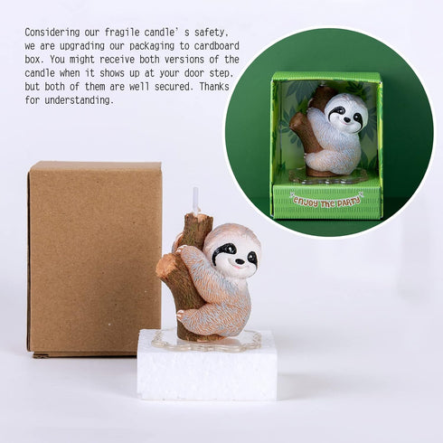 Cute Baby Sloth Birthday Candle for Party and Baby Shower Decorations