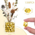 DomeStar 150PCS Fake Gold Ice, Acrylic Ice Nuggets for Table Scatter and Party Decoration