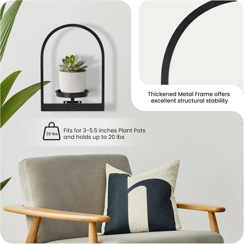 Set 2, Wall Planters for Indoor Plants Shelves of Hanging Planter for Indoor Plant Stand Plants Wall Decor - Premium