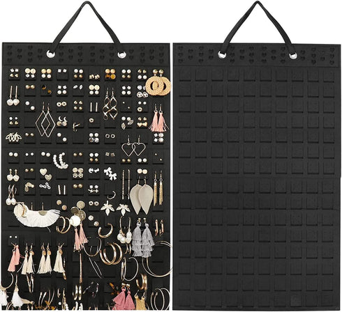 Hanging Earrings Organizer, Earring Holder with 20 Hooks, Holds Up to 300 Pairs, Compact Design for Women Girls