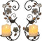 Birminwind Farmhouse Wall Candle Sconces Set of 2 - Distressed Candle Holder Wall