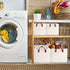 Large Storage Baskets for Shelves, Rectangle Fabric Bins for Organization, Closet Storage Bins, Shelf Baskets with Wire