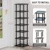 '-7 Closet Vertical Tall Shoe Rack Organizer for Entryway Tier Free Standing Slim Narrow Bamboo Wood Corner Stackable