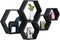 PHOENANCEE Hexagon Floating Shelves, Set of 5 Wall Mounted Wood Honeycomb Storage for Home Room Decor