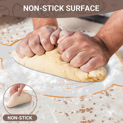 3 PCS Silicone Bread Slings for Dutch Oven, Non-Stick Baking Mats with Long Handles, Easy to Clean