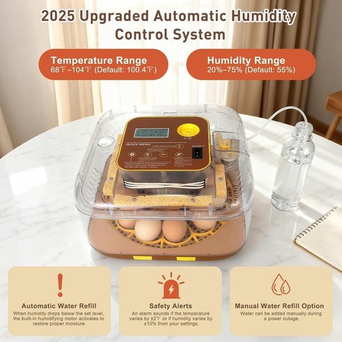 GleeGearNex 12 2026 360 Gen IV - Egg Fully Automatic Incubator, Upgraded Design, Intelligent Sensor-Based Humidity