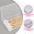3 Pieces Portable Cotton Pad Holder, Bathroom Vanity Organizer for Cotton Rounds, Swabs, Floss (Transparent)
