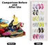 QUMENEY 24-Pocket Over-The-Door Shoe Organiser, Folding Hanging Organiser with Hooks, Heavy-Duty Hanging Mesh Holder