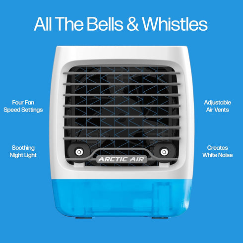 Arctic Air Chill Zone Evaporative Cooler, Portable Fan with Hydro-Chill Technology, 4 Adjustable Speeds for Home &