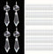 100PCS Premium Clear Crystal Glass Drops 2.4" - Multi-Purpose Hanging Prisms Bulk