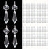 100PCS Premium Clear Crystal Glass Drops 2.4" - Multi-Purpose Hanging Prisms Bulk