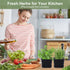 4 Packs Oliz Herb Garden Planter Indoor Kit Pots for Indoor/Outdoor Plants Windowsill Plant Pots with Drainage