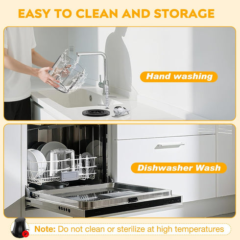TURNRISE 250W Electric Chicken Shredder Tool: Multifunctional Press-to-Operate Meat Shredder Tool with Large Capacity