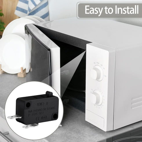 Weewooday 6 Pcs Microwave Oven Door Switch Replacement Parts, Compatible with Most Microwave Ovens