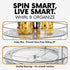 Clear Lazy Susan Organizer, Rotating Makeup Organizer for Vanity, Spice Rack Kitchen Cabinet Organizers and Storage