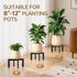 JND 8-12 inch Adjustable Plant Stand Indoor Outdoor,Metal Modern Plant Stands, Plant Stand with Adjustable Feet,Low