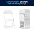 Kids' Folding Chair in White Plastic - Flash Furniture