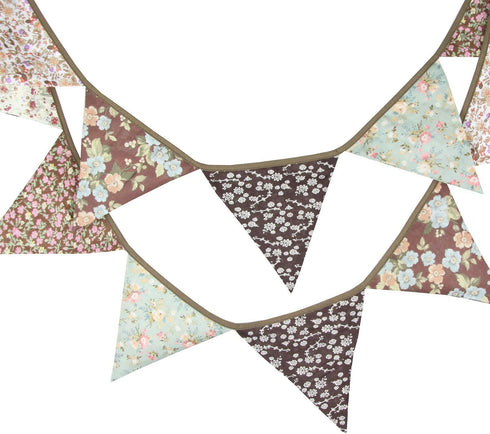 LOVENJOY Brown Floral Collection 100% Cotton Banner for Wedding Baby Shower Party Decoration