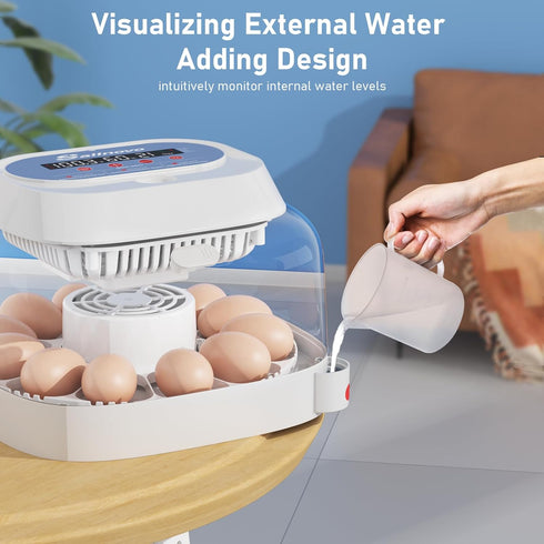 12 4 Sailnovo Incubators for Hatching Eggs Egg Incubator with Modes Temperature Control, Automatic Egg Turning