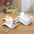 Egg Cups for Soft Boiled Eggs - Ceramic Egg Holder with 6 + 1 Egg Topper Cutter for Breakfast