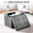 16x12x12 inches, 242 lb, oakvivo Storage Ottoman Cube Small Faux Leather Tuffed Foot Rest Stool with Rivet Design
