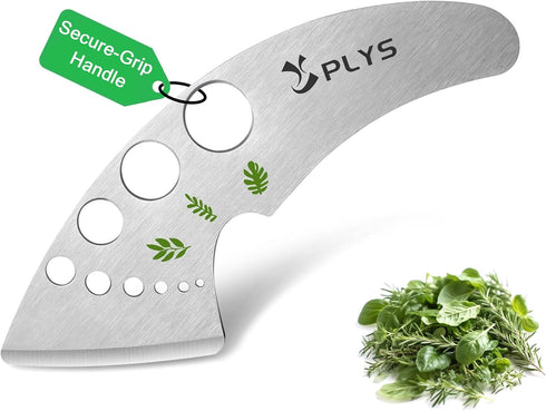 Plys Herb Stripper Tool for Basil - Stainless Steel Kitchen Herb Cutter