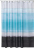 InterDesign Horizon Fabric Shower Curtain, Blue/Coco