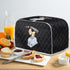 Cartoon Toaster Pattern Toaster Dust Cover Kitchen Oven Cover with Top Handle, Portable & Foldable Bread Toaster Cover