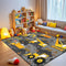 Construction Rugs for Boys Room Play Mat for Cars and Trucks PlayMat