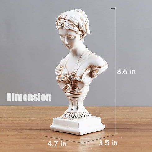 8.6 Inch Greek Statue of Venus Goddess, Classic Roman Greek Mythology Head Bust Statue Resin Sculpture Figurines