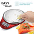 NUTRI FIT Digital Kitchen Food Scale, Large Stainless Steel Platform for Baking and Cooking, Red