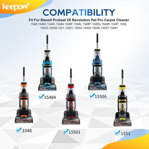 KEEPOW Replacement Carpet Cleaner Part Nozzle Cleaning Tool Compatible with Bissell ProHeat 2X Revolution Parts Series Models 1548, 1550, 1551, 15482, 15483, Parts# 1606433/160-6433, 2 Pack