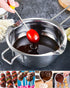 Stainless Steel Double Boiler Pot, 600ML for Melting Chocolate, Candy, and Candle Making (18/8 Steel)