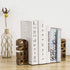 2 Set MyGift Book Ends Christian for Shelves, Wood Bookends Carved in Read and Pray Block Letters, Decorative Book