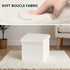 15 Inches Bedroom,15" 15" 15" Small Storage Ottoman - Square Ottoman with Sherpa Top,Storage Bench for L x W x H-White