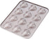 CHEFMADE Madeleine Mold Cake Pan, 12-Cavity Non-Stick Heart-shaped Bakeware for Oven Baking (Champagne Gold)