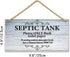 TOARTI Bathroom Quote Wood Sign, 12.5x25cm, Hanging Wall Art for Septic Tank Toilet Notes