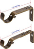 Curtain Rod Bracket Set of 2, Adjustable for 1 or 1 1/8 Inch Rods, Antique Brass