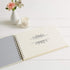 ANGEL & DOVE Funeral Guest Book & 2 Signs Set - Ivory, 12 x 8 for Memorial or Celebration of Life