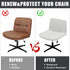 Armless MIFXIN Office Chair Cover Stretch Jacquard Wide Seat Modern Vanity Chair Slipcover Criss Cross Chair Mid Back