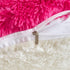 MOOWOO Fluffy Faux Fur Heart Throw Pillow, Solid Color, Sherpa Plush, Hot Pink Love Pillow for Valentine's & Mother's