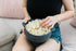 The Silicone Kitchen Collapsible Microwave Popcorn Maker Bowl, Non-Toxic, Dishwasher Safe, Dark Blue.
