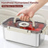 Stainless Steel Bread Box with Handle - a sealed bread storage container featuring a sealed lid and a handle, suitable