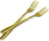 Comicfs 12-Piece Appetizer Small Forks, 5.2 Inches Stainless Steel Gold 3-Tine Forks for Party Travel (12 Forks)