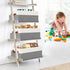 Closet Organizer Bins 3 Pack, Large Storage Bins for Shelves, Foldable with Leather Handles, Grey