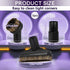 chaseroad 5PCS Set 5.9 1 1/4" Horse Hair Brush Vacuum Attachment - Black Round Vacuum Attachments & Brushes - In Long